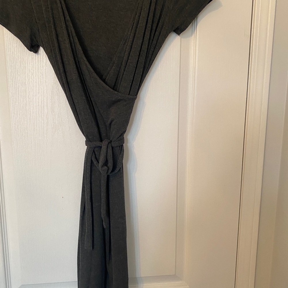 Charcoal Wrap Dress